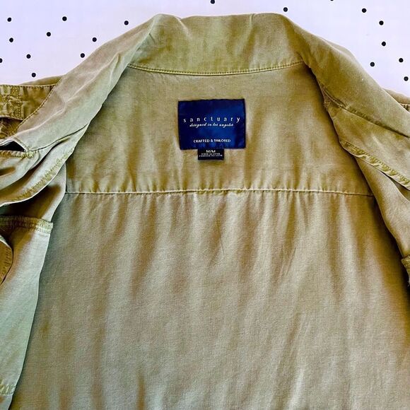 🤎 sanctuary 🤎 by Anthropologie utility military style green vest L large - Picture 6 of 11